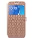 Samsung Galaxy J7 2016 (J710) Genuine Leather Case Flip Cover Case, Nnopbeclik® PU Leather Flip Case Protective Cover Shell Prints Flower Pattern Back Case Cover Wallet with STAND FUNCTION AND CARD SLOT AND CLIP View Window avec fenêtre d 'ouverture Shock Absorbing Mirror Protective Mobile Phone Case Crystal Glitter Rhinestone Flower Case Cover Bumper for Samsung Galaxy J7 2016 (J710) 5.5 Inch