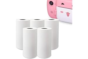 TOYOGO Rolka papieru termicznego 57 × 25 mm / 5,6 x 3,0 cm, nieprzylepny papier do aparatu fotograficznego TOYOGO Kids, 5 sztuk