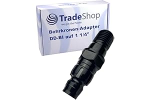 Trade-Shop Adattatore per corona di trapano DD-BI su 1 1/4" UNC AG con punte diamantate R 1/2" IG compatibile con Hilti DD100 DD110-W DD120 DD130 DD150-U