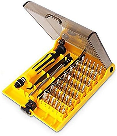 MINI Screwdriver Tool Kit,45 in 1 Precision Screwdriver Tool Kit Mini Portable Compact Repair Maintenance Opening Pry Set with Tweezers & Extension Shaft for Cell Phone Laptop Pad etc Disassemble