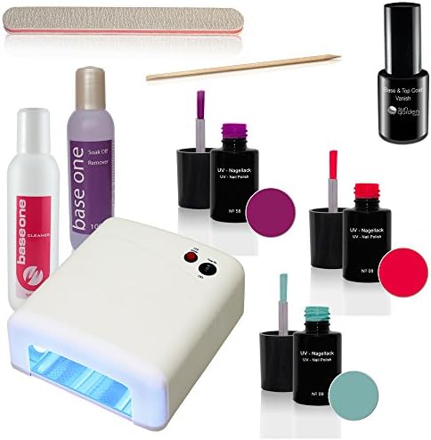 UV Nail Polish Set incl. UV-Lamp for UV Color It! - Sun Garden Nail