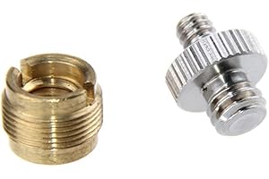 CAMVATE Micrófono Soporte Tornillo 3/8" to 5/8" & Rosca de Tornillo Adaptadores 1/4" to 3/8"