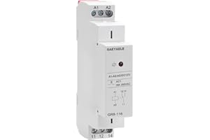 GAEYAELE Intermediate Auxiliary Relay 16A 1SPDT RELAYS Din Rail Switch Relay(GR8-116,AC/DC 12V)