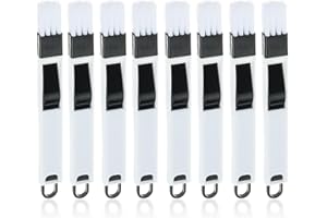 WEIQILE Cepillo de limpieza pequeño, 8 piezas de herramientas de limpieza para ranuras de ventana, cepillo de lavado para facilitar la limpieza del teclado y las persianas, hendidura deslizante del umbral de