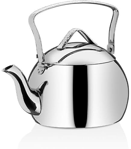 Théière Turque Serenk En Acier Inoxydable - 1,25 L Et Bouilloire 2 L, Base Thermo