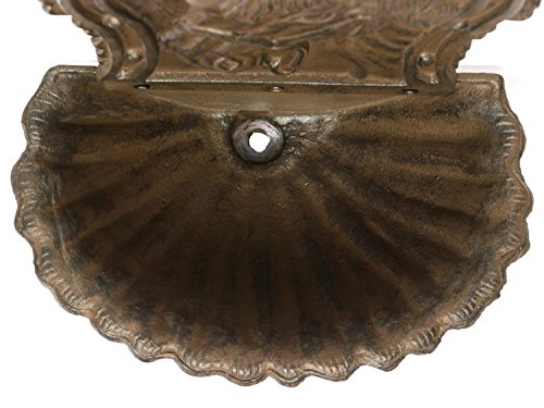 WASCHBECKEN WANDBRUNNEN GARTEN EISEN NOSTALGIE ANTIK STIL PFERD BRUNNEN BRAUN - 7