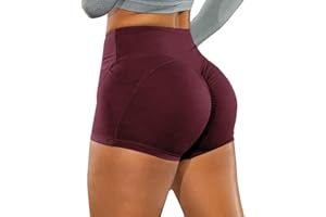 KOEMCY Pantaloncini Sportivi Donna, Fitness Pantaloncini Elastico Leggins Shorts Pantaloni Sportivi Corti Donna Push Up con Tasche per Palestra Jogging Allenamento Yoga Corti