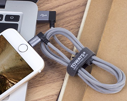 Lightning Cable Toways iPhone Charger [Apple MFi Certified] Nylon Braided USB cable for iPhone X 8 Plus 8 7 Plus 7 6S Plus 6 SE 5S 5C 5, iPad 2 3 4 Mini, iPad Pro Air, iPod, Mavic - 3.9ft/1.2m Grey