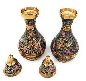 Bhunes Brass Flower Vase | Brass Vases | Flower | Brass | Phooladaan | Vas | VAZ | Brass Vases for Home | Beautiful Vase | Brass Vase (Brass, 19CM)