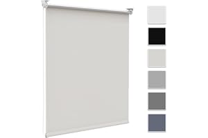 Zarnan Store Enrouleur Occultant sans Perçage, Beige 40l x 130L cm, Isolant Thermique pour Fenêtre ou Porte, Facile à Installer, Protéger Votre Vie Privée, pour Chambre,Salon, Salle de Bain