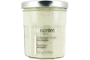 BLANCREME Blancrème Gommage Corps Vanille de Tahiti, Tonka et Beurre de Karité 175ml - Body Scrub 95% d'ingrédients d'origine naturelle - Made in France - Exfoliant Corps Femme & Homme.