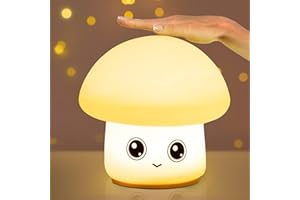 Danolt Mushroom Night Lights Kids Portable Baby Night Light Cute Gifts USB Rechargeable and Battery Powered