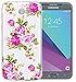 Produktbild Nnopbeclik Für Samsung Galaxy J7 2017 Silikon Hülle, Durchsichtig Leuchtend TPU Clear Case Schutzhülle, Drucken Muster Ultra Slim Weich Flexible Tasche Etui, Luxus Bling Glitzer Stoßdämpfend Transparent Schutz Handytasche Schale Bumper Pour Samsung Galaxy J7 2017 [Blume]
