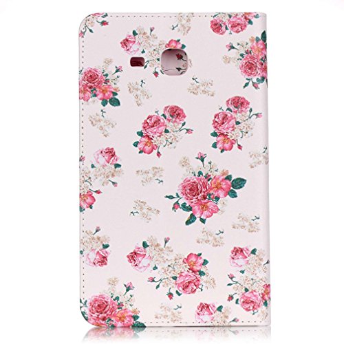 SZHTSWU Kunstleder Tasche für Samsung Galaxy Tab A 7.0 (2016) Tablette, Farbmalerei Serie PU Leder Tablette Tasche Hülle Schutzhülle Flip Wallet Case Ledertaschemit Kartenfächern und Ständerfunktion für Samsung Galaxy Tab A 7.0 SM-T280/SM-T285 7″(7 Zoll) Wi-Fi (2016) Tablet-PC (Blumen 04) - 3