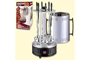 LEGRO Vertikaler Elektrogrill Schaschlikgrill Tischgrill Dönergrill 6 Schaschlikspieße