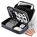 Price comparison product image Travel Cable Organiser Case Gadget Electronics Pouch, Large Double Layer Storage Portable Carry Bag Organizer Tidy for Chargers Adapters Kindle/Ipad Mini/Switch, Cables Wires Holder, 5 Cable Clips