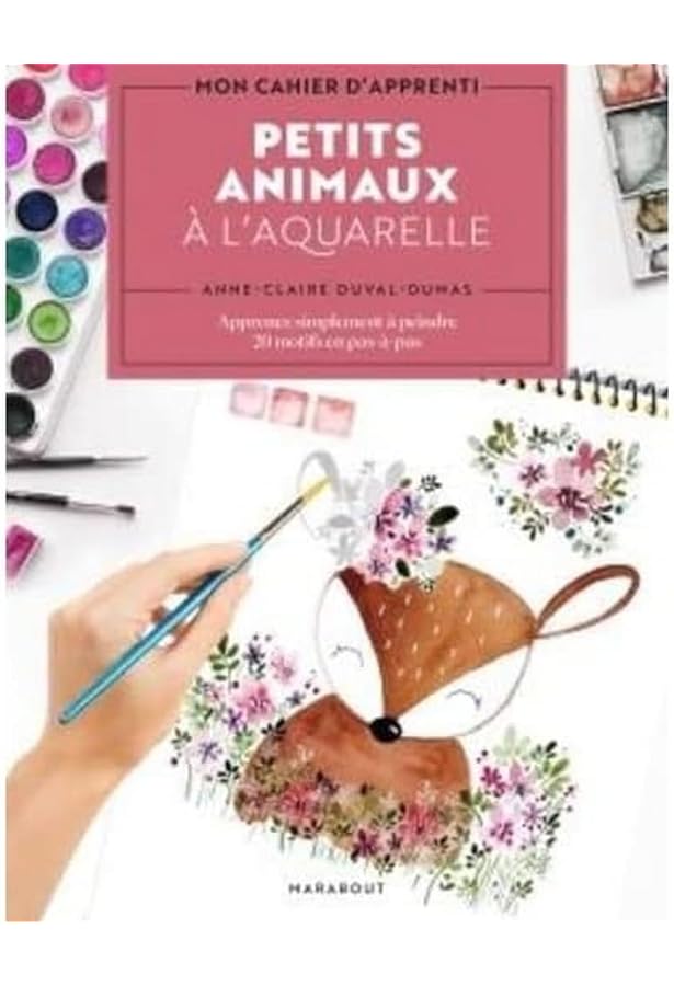 Cahier D’Exercices Aquarelle Pour Débutants – Livre De Peinture Avec Pinceau Et 12 Couleurs, Art Créatif Adultes Et Enfants - 4