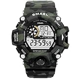 Digitale Armbanduhren Herren Weiß Männer Uhr Militär Sportuhr Alarm LED Uhr relogio Masculino Herrenuhr Wasserdicht (White)