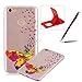 Price comparison product image Rubber Case for Xiaomi Redmi Note 5A,Herzzer Premium Stylish [Colorful Butterflies Printed] Scratch Resistant Ultra Thin Soft Gel Silicone Transparent Clear Crystal Slim Fit TPU Back Cover for Xiaomi Redmi Note 5A