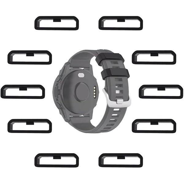 6er Set Uhrenarmband-Schlaufen Für Huawei Band 6 / Pro / NFC – 16 Mm Silikon-Verschlussringe