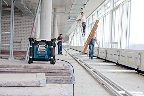 Bosch Professional GML 20 Akku-Baustellenradio, 20 Watt Nennleistung, USB, SD, 2x Aux-In, Aux-Out, 12 V Steckdose - 4