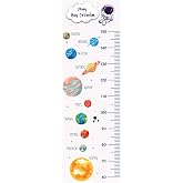 Evbuya Uzay Tasarımlı Boy Cetveli - Duvarda Iz Bırakmaz, Yapışkansız Tutunma &Ouml;zellikli Inovatif Akıllı Kağıt Sticker