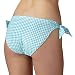 Ultimate Beach Womens White Textured Gingham Bunny Tie Bikini Bottoms 8