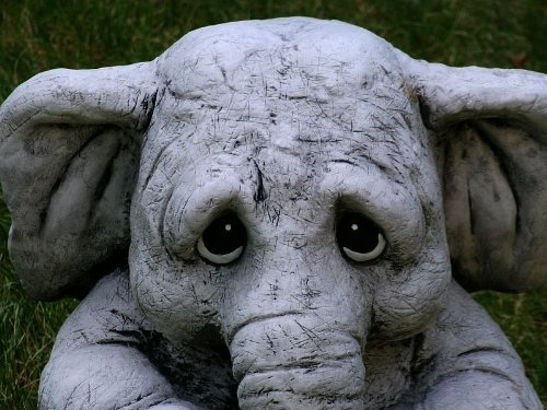 Steinfigur Elephant Elefant Benjamin 28 cm ca.15,8 kg Frostfest Stein Nr.042 - 3