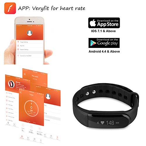 DIGGRO ID101 – Fitness Armband mit Herzfrequenz Sensor (IP67 Wasserdicht Staubdicht, OLED Display, Smart Armband Fitness Tracker mit Pulsmesser Aktivitätstracker Schrittzähler Schlafanalyse Kalorienzähler Stoppuhr für ios Android) - 8