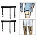 Produktbild OFKPO 1 paar Hemd Halter Shirt Stays,Elastische Strumpfband Straps mit Rutschfest Sperrung Schellen(Schwarz)