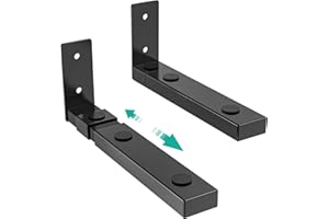 WALI Center Channel Speaker Wall Mount, Universal Soundbar Wall Mount Brackets Hold up to 13.6 kg (30 lbs), Arms Extend Adjustment from 178 to 292 mm (7 to 11.5 inch), Black (SLK201)