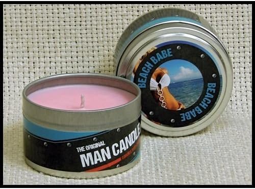 The Original Man Candle Beach Babe 2.75 Tin with 3oz Candle by Original Man Candle