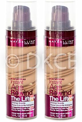 2 x Maybelline New York Instant Age Rewind The Lifter Makeup, Creamy Beige,