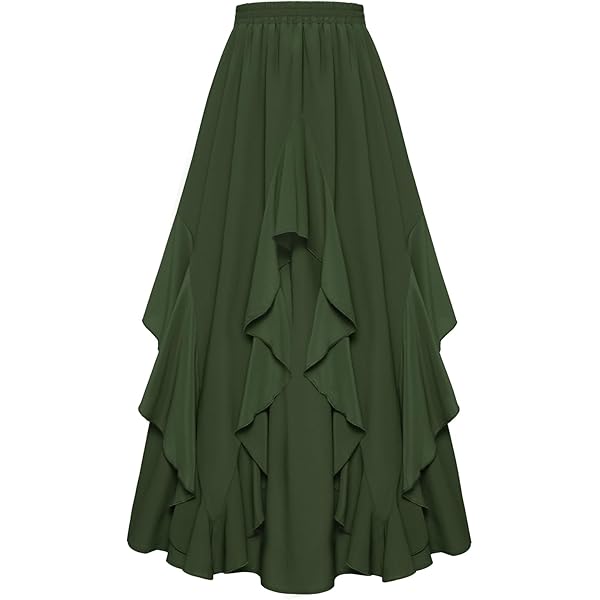 SCARLET DARKNESS Middeleeuwse jurk voor dames, schoudervrij, pofmouwen, party, corsagejurk, rood, 44
