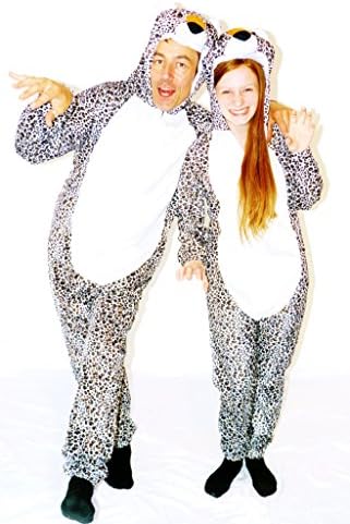 Leopard Animal Onesie Adult UNISEX Pyjamas Romper All-in-One Fancy Dress Costume (Men: X-Large)