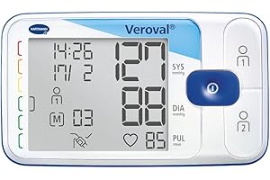 VEROVAL, Tensiómetro de Brazo Digital, Medidor de Tensión Arterial, Aparato para Medir la Tensión Arterial, Medición Rápida y Precisa, Ergonómico, 200 Lecturas, Talla Universal (22-42cm)
