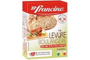 GÉNÉRIQUE FRANCINE Levure Boulangère 30g - Le secret d'une pâte levée parfaite pour vos pains et viennoiseries - Aide à la pâtisserie. - le Lot De 4