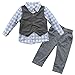 iEFiEL Xmas Gentleman 3pcs Newborn Baby Boys Waistcoat Pants Shirt Outfits Sets Clothes 0-6 Months