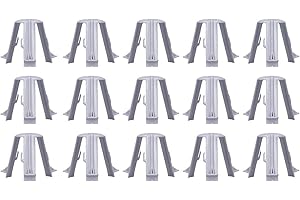 ‎VOXURA Voxura Abstandshalter LED-Einbaustrahler Halogen 60-90mm Einbauhöhe 75mm Hitzeschutz Hohldecke Spots mit 3 Standbeinen Universal Grau 15 Stück