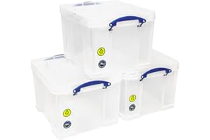 REALLY USEFUL BOX Boîte de rangement très utile. Lot de 3 35 l claire