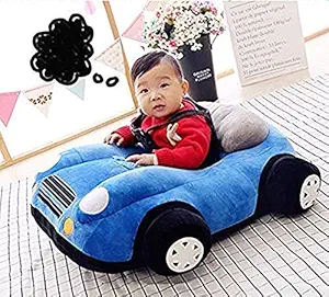 Zoby Car Shape Soft Plush Cushion Baby Sofa Seat/Rocking Chair for Kids up (Blue Car Sofa Chair) (Blue2)
