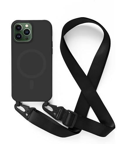 EAZY CASE Handykette Verstellbar - Schulterriemen Für IPhone & Smartphones (90-145cm, Grau/Schwarz)