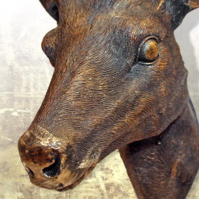 Hirschgeweih Hirschkopf Geweih 10-Ender in Bronze-Optik 51 x 60 cm - 4