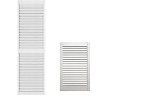 CLOTHING ESTATES Double Coated White Louvre Door -Interior Louvered Wooden Door -Extra Smooth, Sanded, Polished -Ready to Use- Cupboard Doors, Wardrobe Doors D.I.Y –Various Sizes