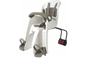 POLISPORT 8632800011 - Seggiolino anteriore BILBY JUNIOR FF per biciclette con ruote da 26'' a 29'' adatto a bambini di peso compreso tra 9 e 15Kg con ancoraggio al telaio en color Crema/Marrone