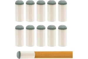 WeddHuis Cabezales para Tacos De Billar, Paquete De 10 Puntas para Tacos Billar, No Requiere Pegamento, Puntas De Repuesto para Taco De Billar De 13 Mm