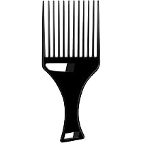 Afro-Haarkamm Set, 3 Stück, Breite Zähne, Kunststoff, Für Lockige & Dicke Haare
