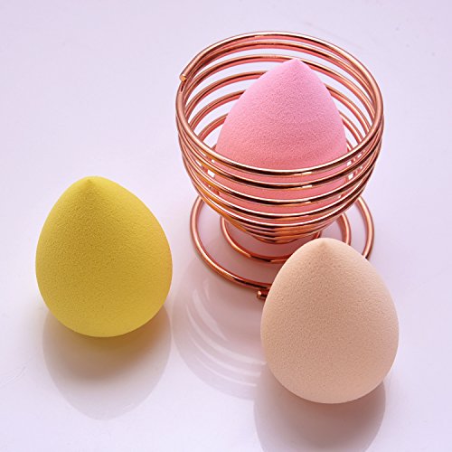 Mudder Beauty Blender Schwamm Halter Make-up Trocknen Stand Schwamm Puderquaste Halterung Rack, Rosegolden, 2 Stück - 5