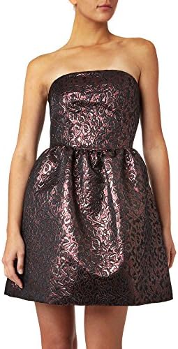 Pied A Terre Jacquard Rouge Dress, Aubergine, UK 14