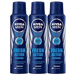 Nivea 48 Hour Fresh Active Deodorant for Men, 150 milliliters